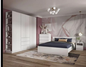 Спальня Мэнкс, набор №1 Белый/графит серый в Челябинске - chelyabinsk.mebel-tymen.ru | фото
