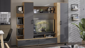 Стенка «Дакота» Дуб Крафт золотой, Антрацит в Челябинске - chelyabinsk.mebel-tymen.ru | фото