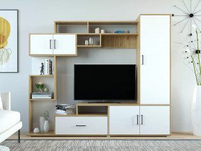 Стенка Пекин Белый-Крафт Золотой в Челябинске - chelyabinsk.mebel-tymen.ru | фото