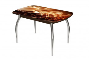 Стол Бостон-2 ф/п Кофе, 1100*700 мм, венге/хром триумф в Челябинске - chelyabinsk.mebel-tymen.ru | фото