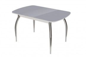 Стол "Бостон", антрацит глянец/белый/хром триумф в Челябинске - chelyabinsk.mebel-tymen.ru | фото