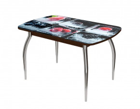 Стол Бостон ф/п Лёд, 900*600 мм, венге/хром триумф в Челябинске - chelyabinsk.mebel-tymen.ru | фото