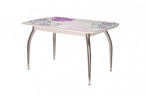 Стол "Бостон", виолет/белый/хром триумф в Челябинске - chelyabinsk.mebel-tymen.ru | фото