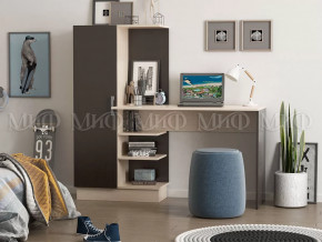 Стол компьютерный №1 Дуб беленый-венге в Челябинске - chelyabinsk.mebel-tymen.ru | фото