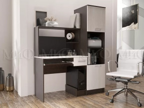 Стол компьютерный №3 с пеналом Дуб беленый/Дуб венге в Челябинске - chelyabinsk.mebel-tymen.ru | фото