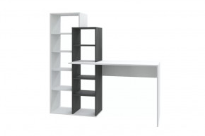 Стол компьютерный Квадро, белый/черный ясень в Челябинске - chelyabinsk.mebel-tymen.ru | фото