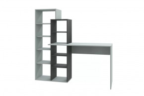 Стол компьютерный Квадро, серый/черный ясень в Челябинске - chelyabinsk.mebel-tymen.ru | фото