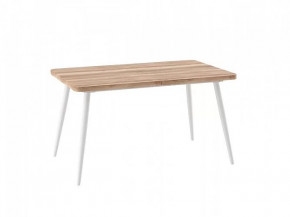 Стол раздвижной Borg radial-140, дуб каньон/белый в Челябинске - chelyabinsk.mebel-tymen.ru | фото