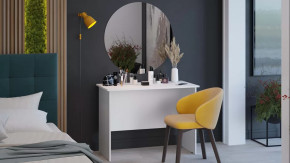 Стол с зеркалом тип 14 (1000) Белый Ясень в Челябинске - chelyabinsk.mebel-tymen.ru | фото