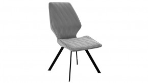 Стул «Матэо»  Черный муар, Микровелюр BRENDY Grey в Челябинске - chelyabinsk.mebel-tymen.ru | фото