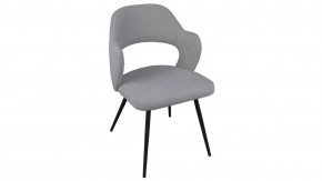 Стул «Сиэтл» Черный муар, Велюр DREAM Grey (серый) в Челябинске - chelyabinsk.mebel-tymen.ru | фото