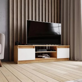 Тумба под ТВ ТВМ-3 (ш1400*г360*в400мм), ЛДСП Дуб крафт золотой /ЛДСП Белый в Челябинске - chelyabinsk.mebel-tymen.ru | фото