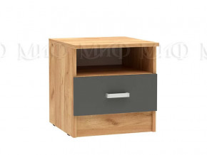 Тумба прикроватная Мартина ЛДСП Графит, Дуб крафт в Челябинске - chelyabinsk.mebel-tymen.ru | фото