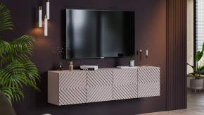 Тумба ТВ Танго Глиняно серый/Холст Латте в Челябинске - chelyabinsk.mebel-tymen.ru | фото